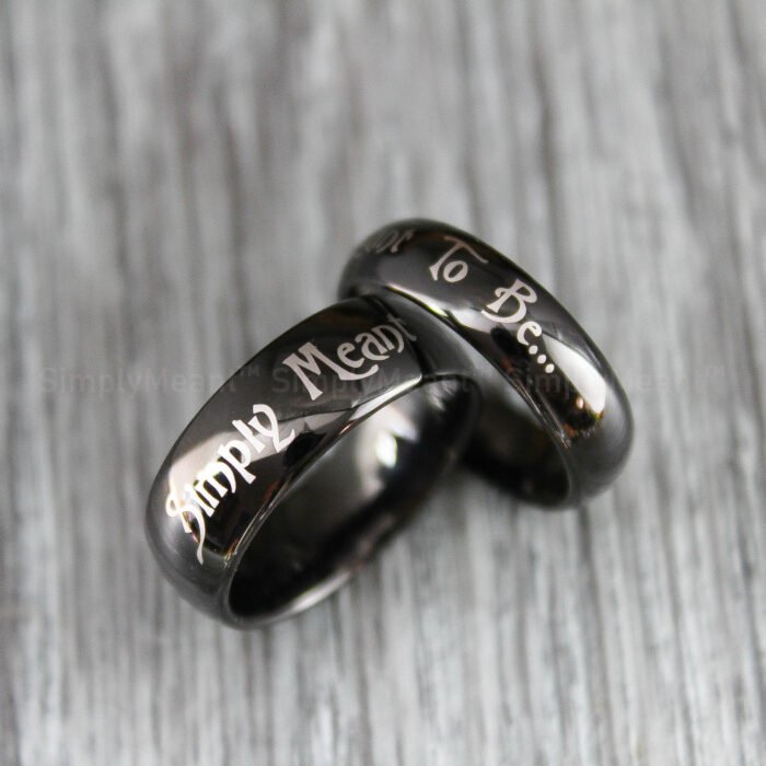 Simply Meant To Be Rings, Simply Meant To Be Wedding Bands, Couple Rings - Image 3