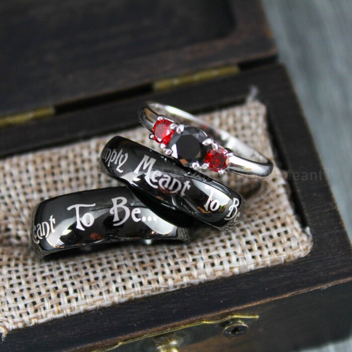 Simply Meant To Be Rings, Simply Meant To Be Wedding Bands, Couple Rings - Image 1