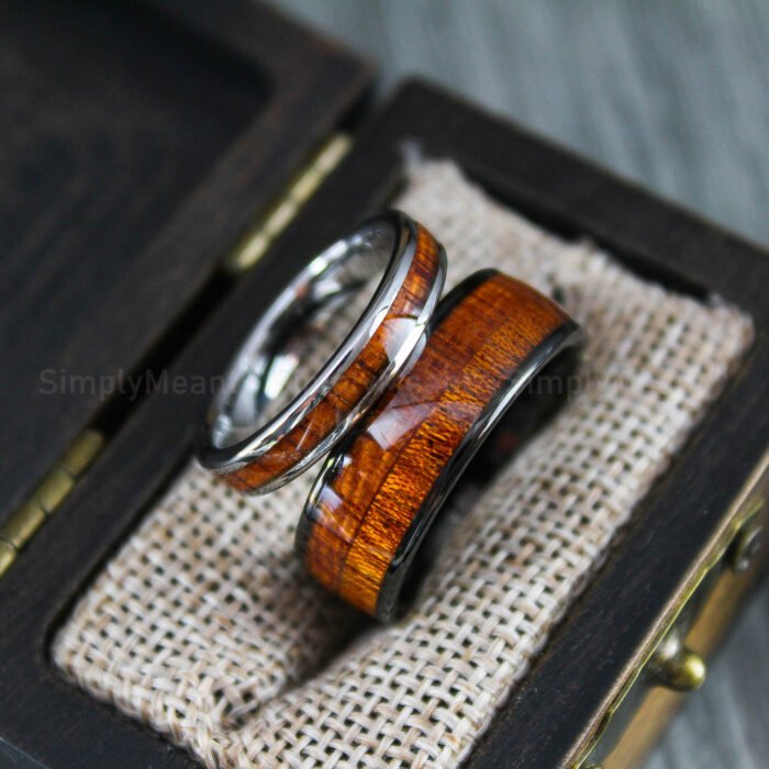 Wood Wedding Bands, Wood Rings, Couple Wedding Rings, Matching Rings - Image 4