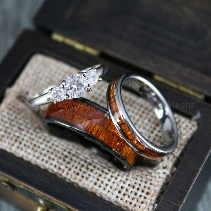 Wood Wedding Bands, Wood Rings, Couple Wedding Rings, Matching Rings - Image 1
