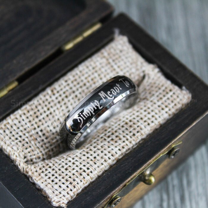 Simply Meant To Be Rings, Simply Meant To Be Wedding Bands, Black Wedding Bands - Image 3