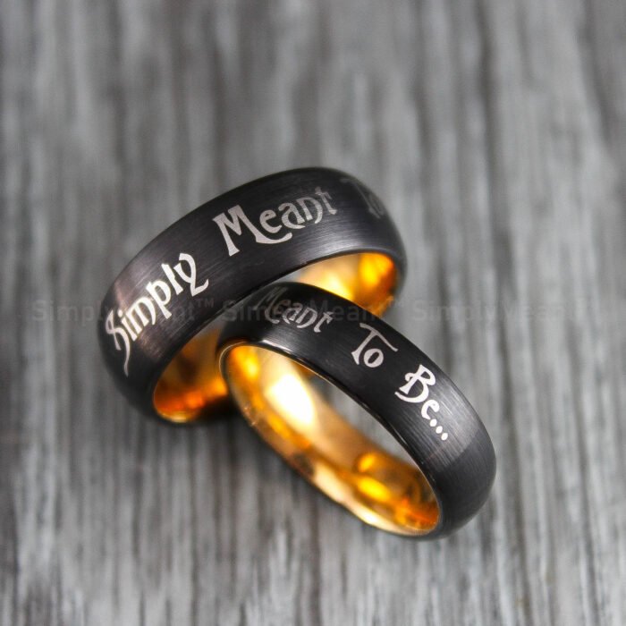 Simply Meant To Be Rings, Simply Meant To Be Wedding Bands, Couple Rings - Image 1