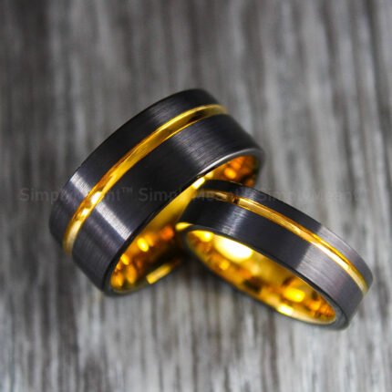 Couple Rings, Black Wedding Bands, Matching Wedding Rings