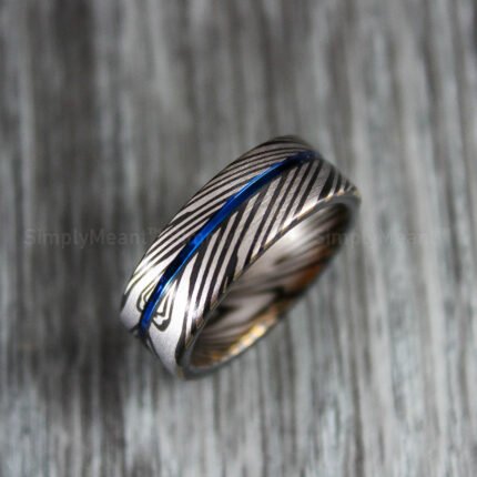 Damascus Steel Ring, Damascus Steel Wedding Band, Damascus Steel Wedding Ring