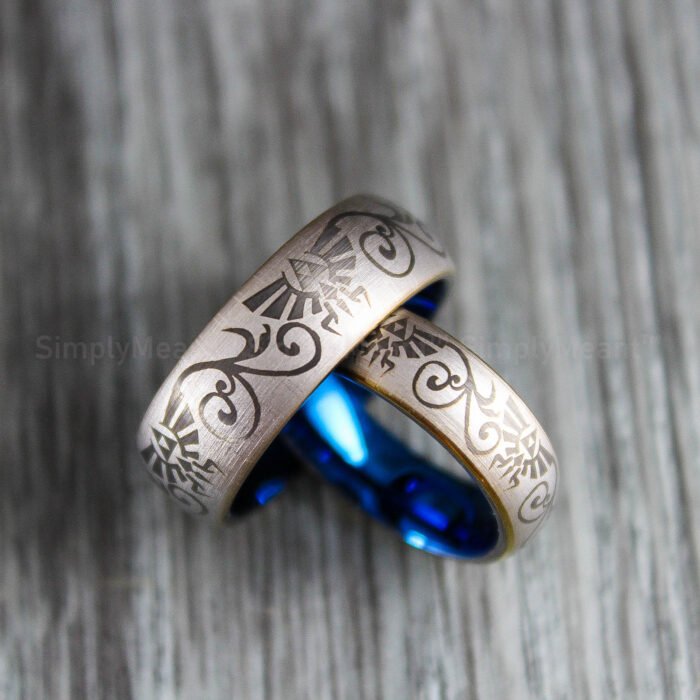 Zelda Wedding Ring, Legend of Zelda Wedding Ring, Zelda Jewelry, Gamer Ring - Image 4