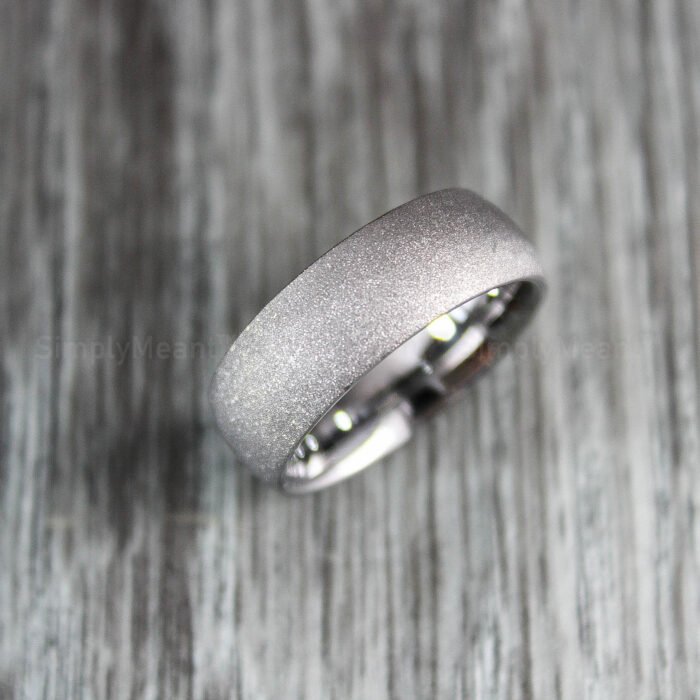 Sandblasted Ring, Rose Gold Wedding Band, Sandblasted Wedding Band - Image 1