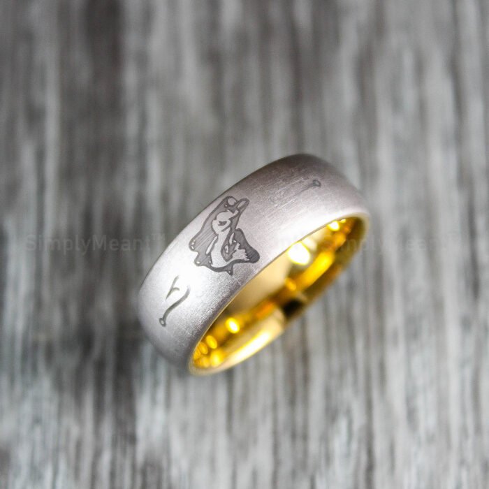 Fishing Ring, Bass Fishing Ring, Fishing Wedding Band, Fishing Jewelry - Image 1