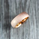 Sandblasted Ring, Rose Gold Wedding Band, Sandblasted Wedding Band