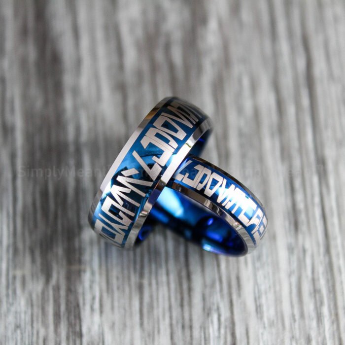 Aurebesh Wedding Rings, Star Wars Wedding Rings, Aurebesh Jewelry, Aurebesh Rings - Image 1