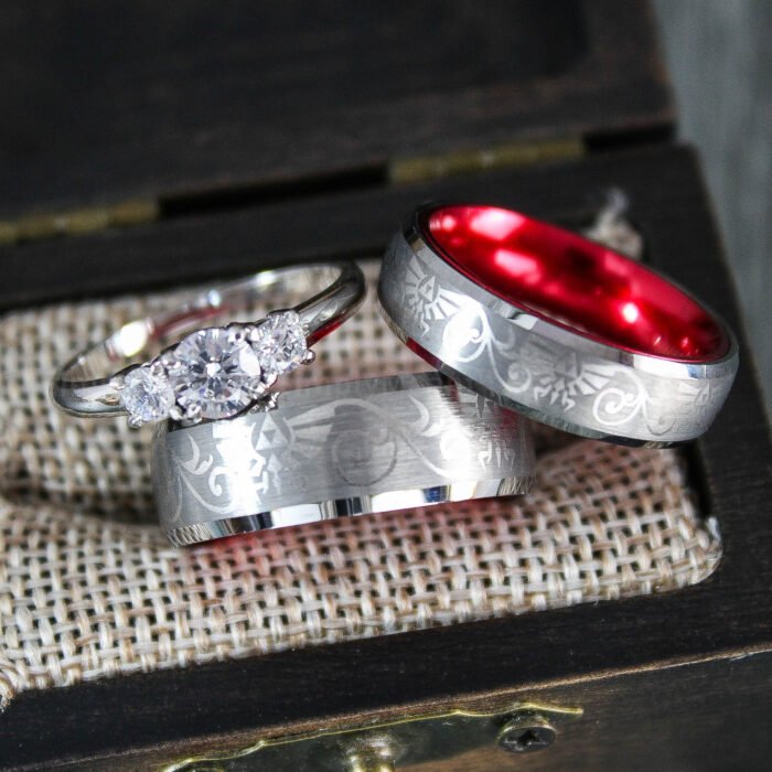 Zelda Wedding Rings, Legend of Zelda Wedding Rings, Zelda Jewelry, Gamer Rings - Image 1