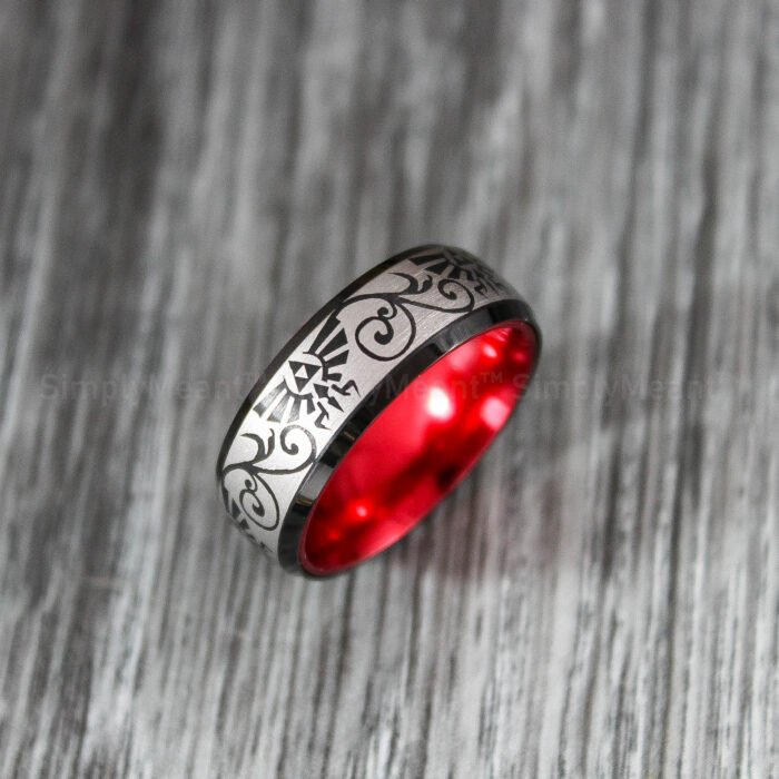 Zelda Wedding Ring, Legend of Zelda Wedding Ring, Zelda Jewelry, Gamer Ring - Image 1