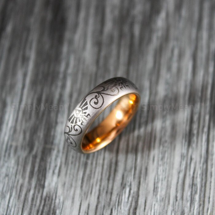 Zelda Wedding Ring, Legend of Zelda Wedding Ring, Zelda Jewelry, Gamer Ring - Image 1