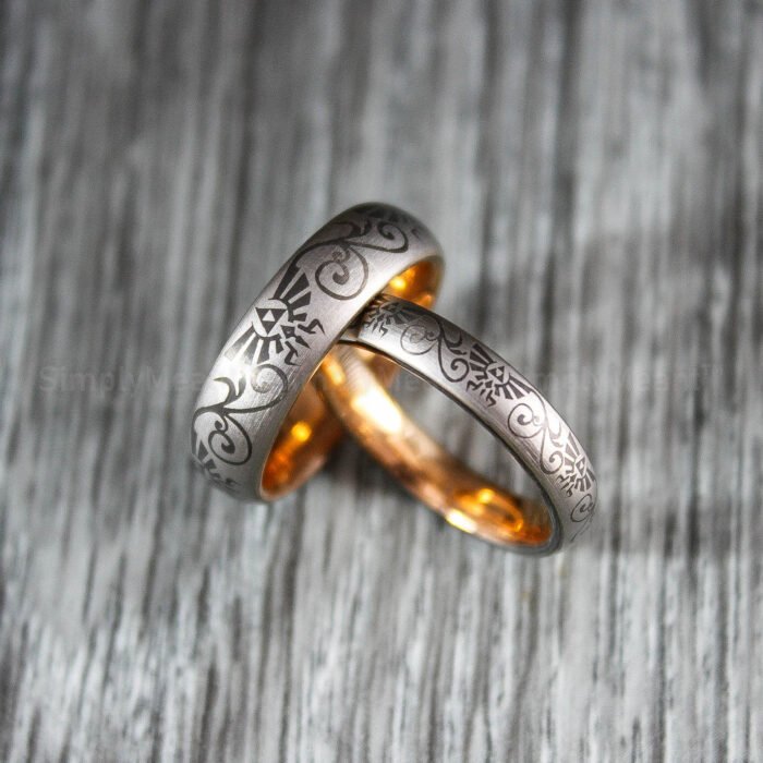 Zelda Wedding Ring, Legend of Zelda Wedding Ring, Zelda Jewelry, Gamer Ring - Image 4