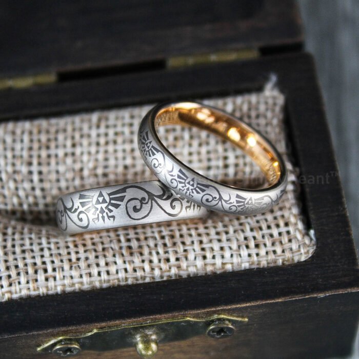 Zelda Wedding Ring, Legend of Zelda Wedding Ring, Zelda Jewelry, Gamer Ring - Image 5