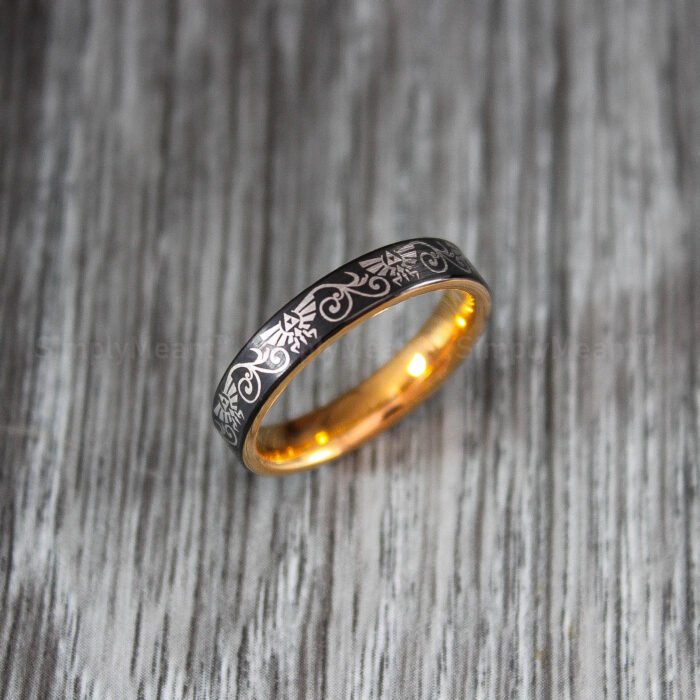 Zelda Wedding Rings, Legend of Zelda Wedding Rings, Zelda Jewelry, Gamer Rings - Image 4