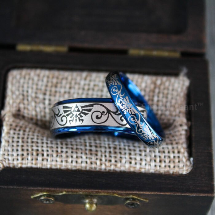 Zelda Wedding Rings, Legend of Zelda Wedding Rings, Zelda Jewelry, Gamer Rings - Image 4