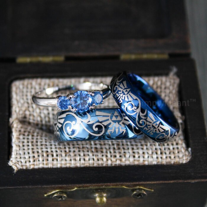 Zelda Wedding Rings, Legend of Zelda Wedding Rings, Zelda Jewelry, Gamer Rings - Image 1