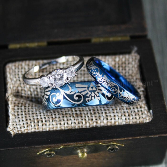 Zelda Wedding Rings, Legend of Zelda Wedding Rings, Zelda Jewelry, Gamer Rings - Image 1