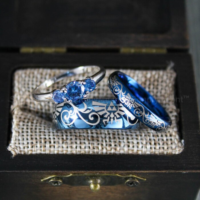 Zelda Wedding Rings, Legend of Zelda Wedding Rings, Zelda Jewelry, Gamer Rings - Image 1