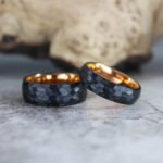 Hammered Rings, Black Wedding Bands, Hammered Wedding Bands, Black Wedding Rings - Image 4