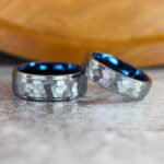 Hammered Wedding Band, Hammered Ring, Hammered Wedding Ring - Image 5