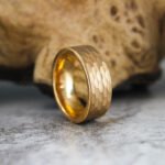 Rose Gold Hammered Wedding Band, Hammered Ring, Hammered Wedding Ring, Rose Gold Ring