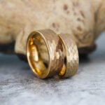 Rose Gold Hammered Wedding Band, Hammered Ring, Hammered Wedding Ring, Rose Gold Ring - Image 3