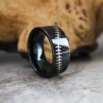 Baseball Ring, Baseball Jewelry, Baseball Stitch Wedding Band
