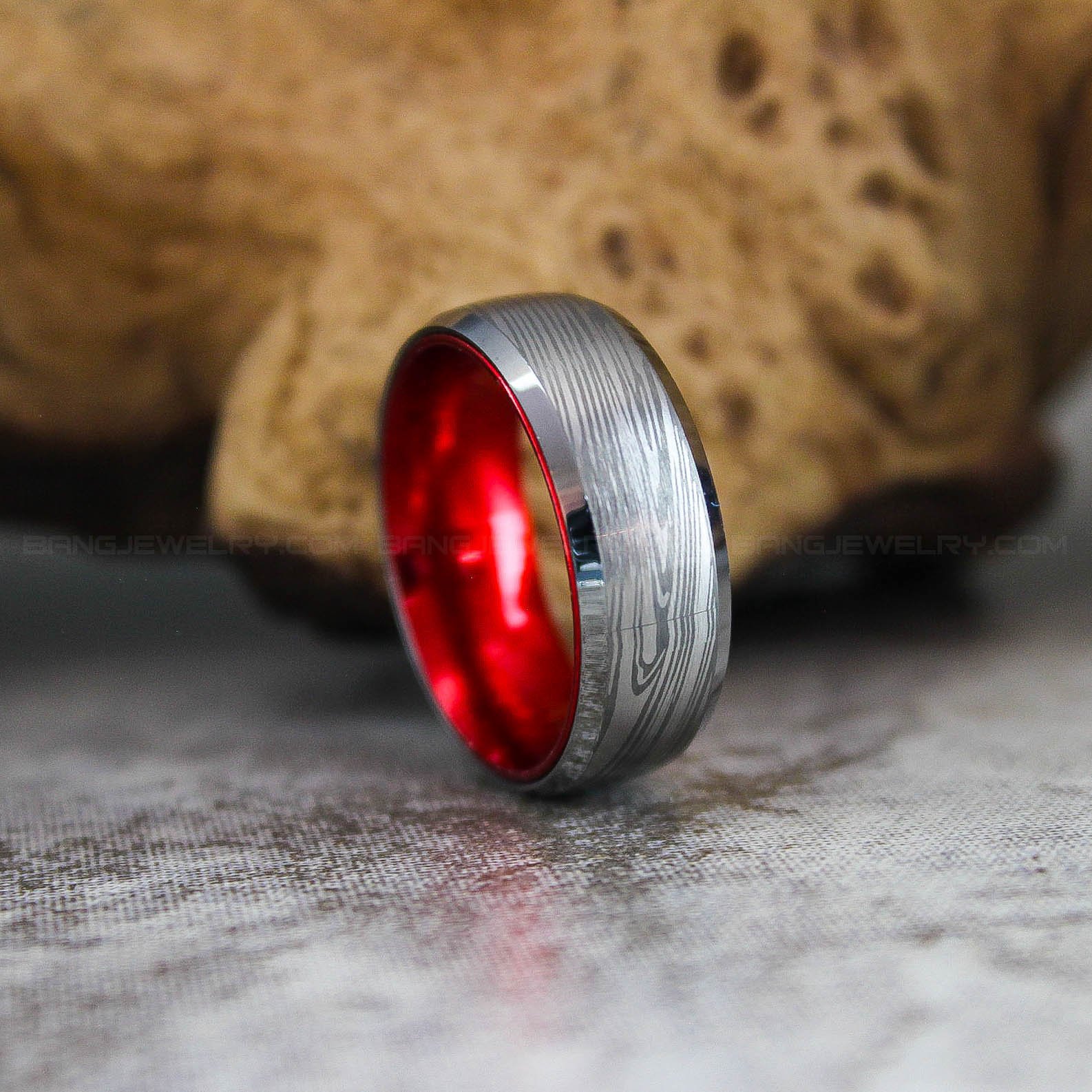 IMG_2877 Damascus Steel Ring, Damascus Steel Wedding Band, Damascus Steel Wedding Ring - Image 1