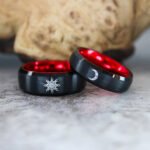 Sun and Moon Rings, Sun and Moon Wedding Bands, Sun and Moon Jewelry, Couple Rings