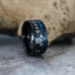 Fire Department Ring, Fireman Ring, Black Tungsten Band Brushed Finish, Firefighter Ring, Fireman Jewelry, First Responder Ring