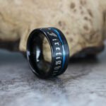 Fire Department Ring, Fireman Ring, Black Tungsten Band Brushed Finish, Firefighter Ring, Fireman Jewelry, First Responder Ring - Image 4