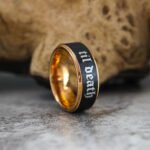 Til Death Rings, Til Death Wedding Rings, Til Death Wedding Bands, Black Wedding Bands - Image 4