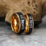 Til Death Rings, Til Death Wedding Rings, Til Death Wedding Bands, Black Wedding Bands - Image 5