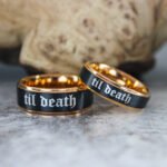 Til Death Rings, Til Death Wedding Rings, Til Death Wedding Bands, Black Wedding Bands