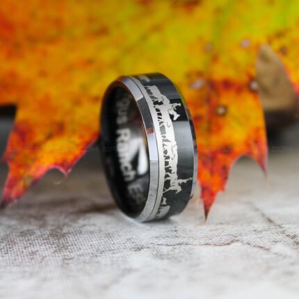 Cattle Rancher Ring, Rancher Wedding Band, Cowboys Wedding Band, Cowboys Jewelry