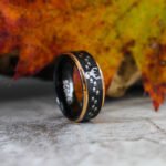 Deer Hunting Ring, Deer Tracks Wedding, Deer Hunting Jewelry, Black Tungsten Ring, Black Wedding Band, Hunting Jewelry, Deer Tracks Wedding Ring, Deer Tracks Ring