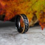 Deer Hunting Ring, Deer Tracks Wedding, Deer Hunting Jewelry, Black Tungsten Ring, Black Wedding Band, Hunting Jewelry, Deer Tracks Wedding Ring, Deer Tracks Ring - Image 3