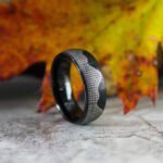 Roller Coaster Ring, Carnival Ring, Carnival Jewelry, 8mm Black Tungsten Band, Roller Coaster Jewelry, Theme Park Ring, Black Wedding Ring