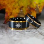 Sun and Moon Rings, Sun and Moon Wedding Bands, Sun and Moon Jewelry, Couple Rings