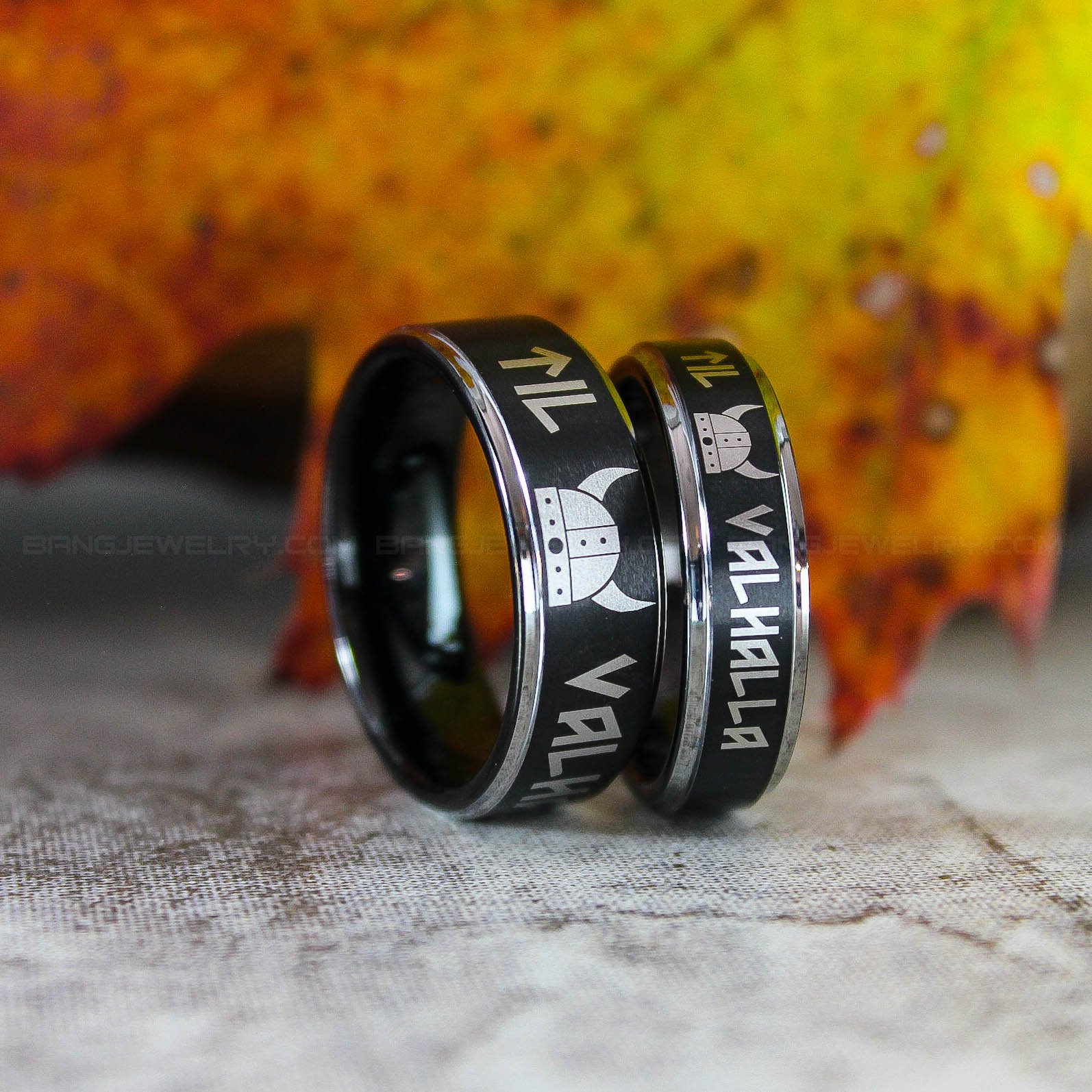 IMG_3037 Runes Rings, Til Valhalla Rings, Til Valhalla Wedding Bands, Nordic Runes Rings - Image 1