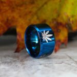 Cannabis Ring, Cannabis Wedding Band, Cannabis Wedding Ring, Marijuana Ring