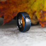 Cannabis Ring, Cannabis Wedding Band, Cannabis Wedding Ring, Marijuana Ring