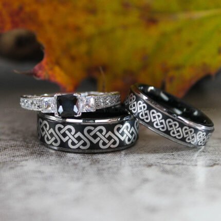 Claddagh Rings, Claddagh Couple Wedding Bands, Irish Rings, Couple Ring Set