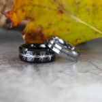 Silver Wedding Rings, Barbed Wire Rings, Black Wedding Bands, Couple Ring Set, Matching Couple Rings
