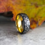 Daisy Rings, Flower Rings, Daisy Wedding Bands, Daisy Wedding Rings, Black Wedding Bands - Image 3