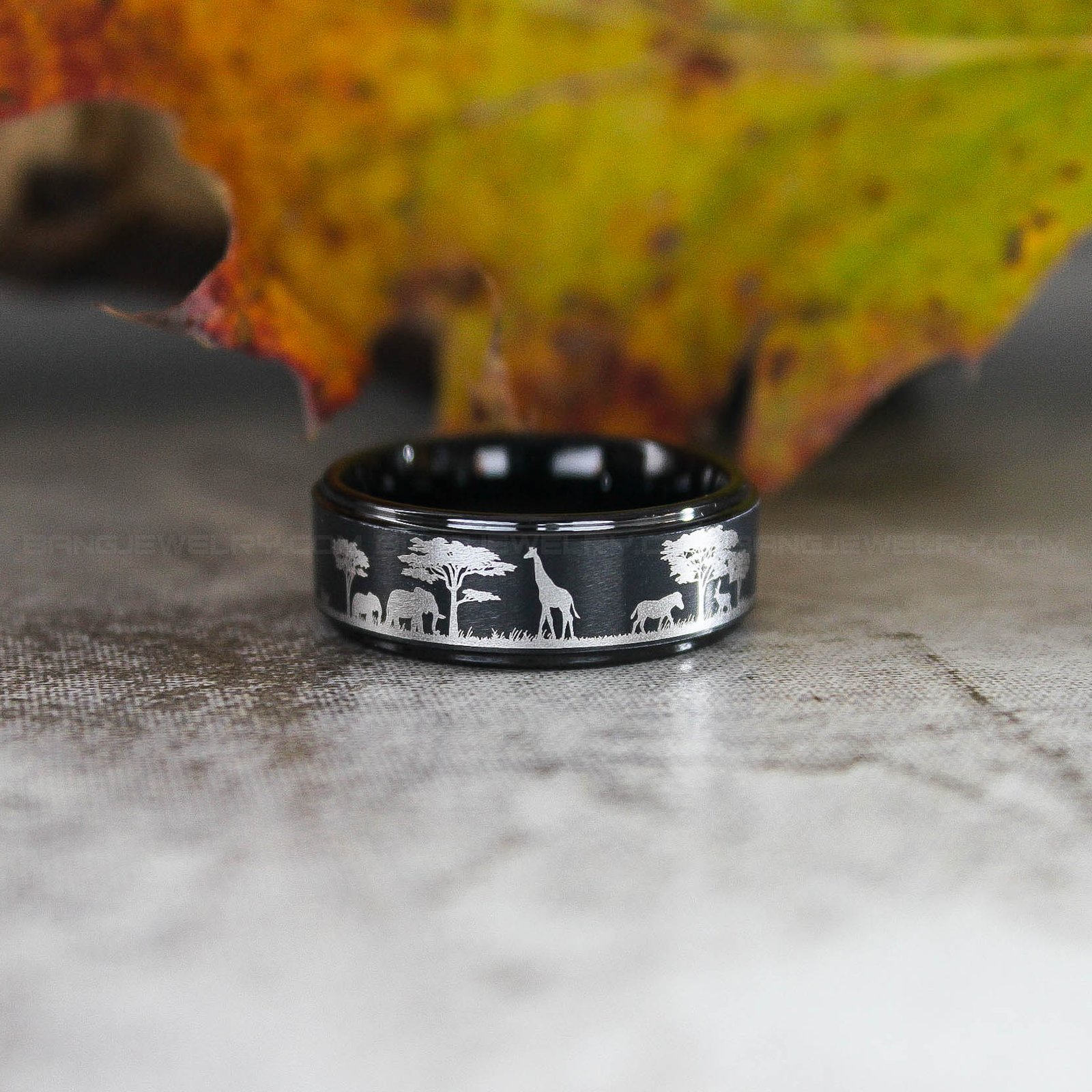 IMG_3166 Savanna Ring, African Safari Ring, African Landscape Ring, Big Five Game Animals, African Savanna Ring, Serengeti Ring, African Jewelry - Image 1