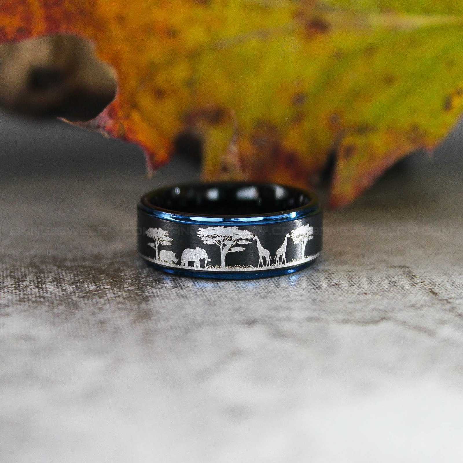 IMG_3168 Savanna Ring, African Safari Ring, African Landscape Ring, Big Five Game Animals, African Savanna Ring, Serengeti Ring, African Jewelry - Image 1