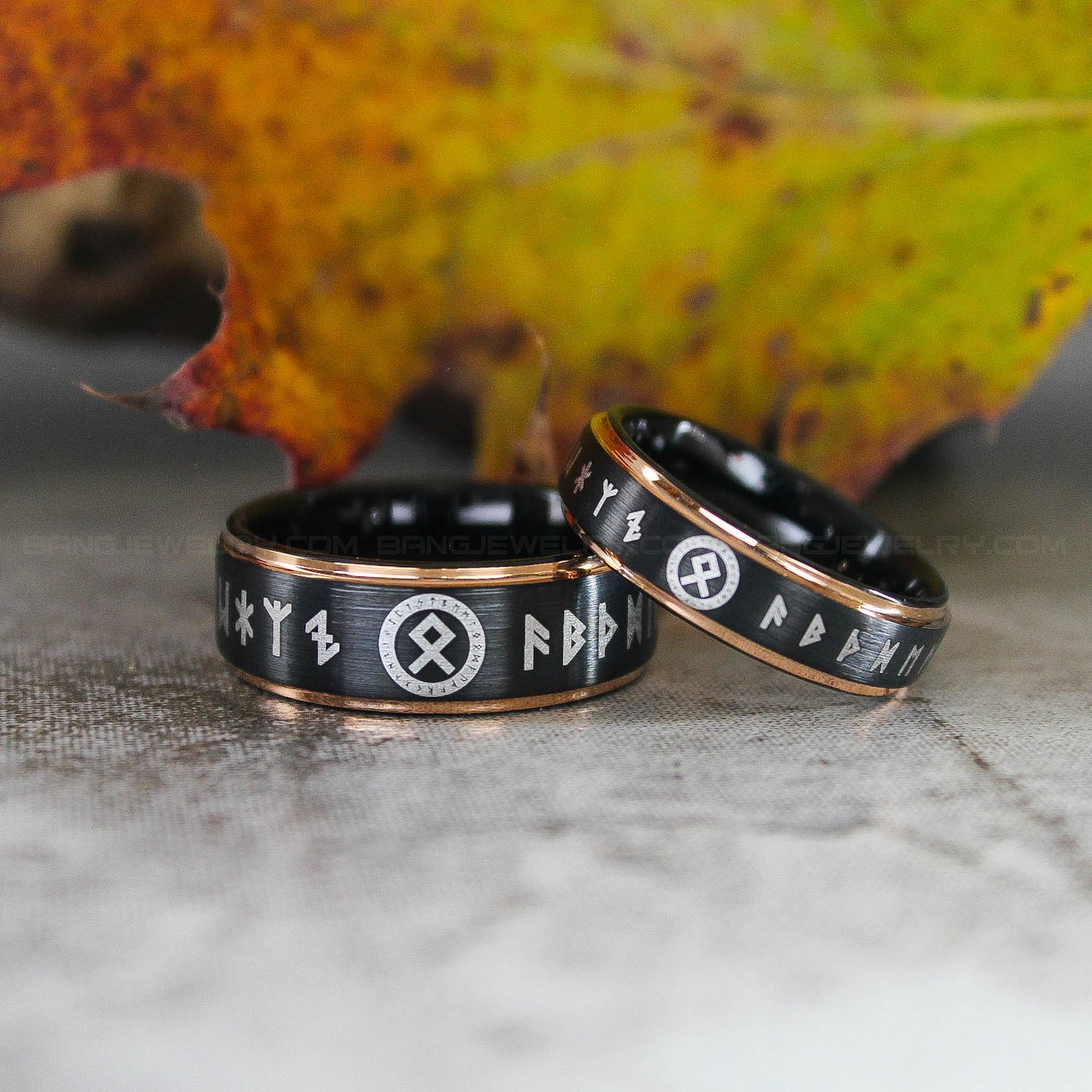 IMG_3173 Runes Rings, Til Valhalla Rings, Til Valhalla Wedding Bands, Nordic Runes Rings - Image 1