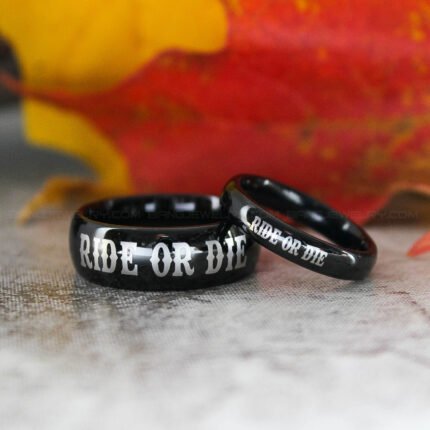 Ride or Die Rings, Ride or Die Wedding Rings, Ride or Die Wedding Bands